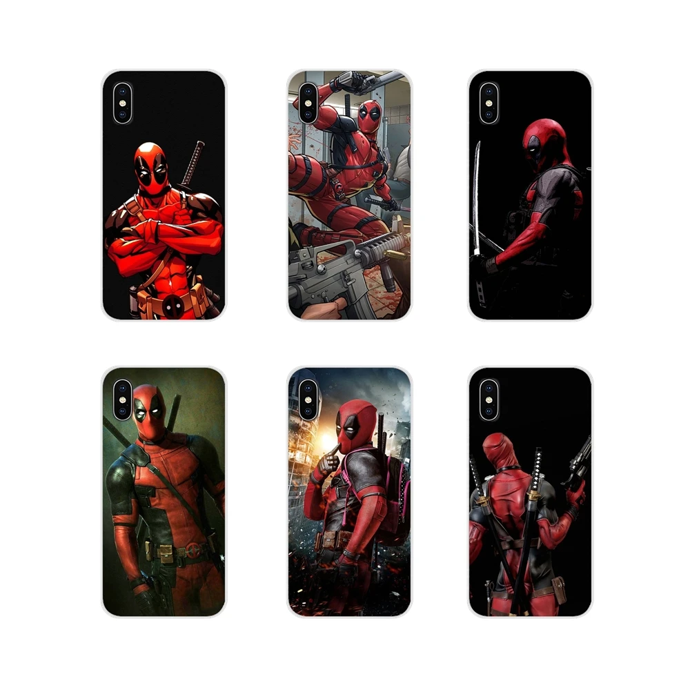 

TPU Transparent Shell Cases For Sony Xperia Z Z1 Z2 Z3 Z5 compact M2 M4 M5 C4 E3 T3 XA Huawei Mate 7 8 Y3II Marvel Deadpool 2018