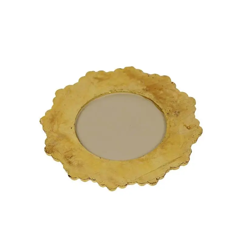 1:12 Dollhouse Miniature Vintage Round Mirror With Gold Frame Diy Doll House Kit Doll House Furniture Decor Accessories