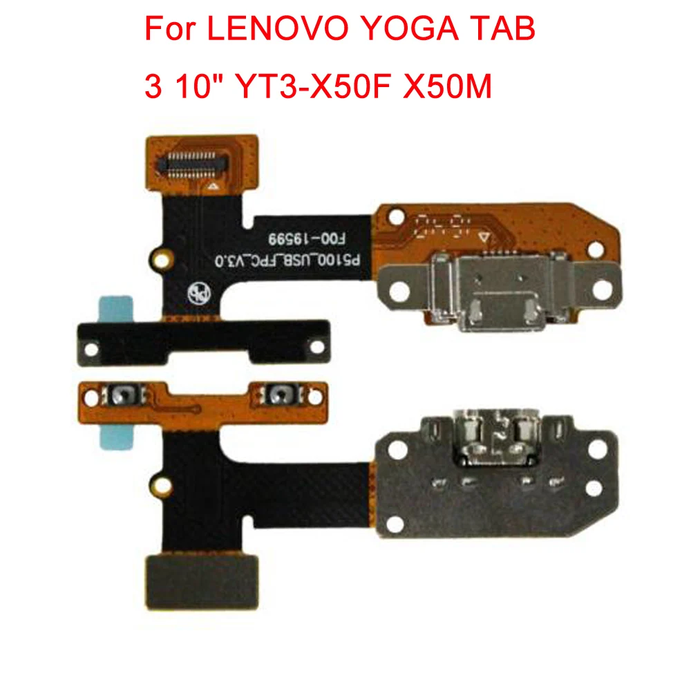 

For LENOVO YOGA TAB 3 10" YT3-X50F X50M P5100 USB Charge Charging Volume Connector Plug Dock Socket Port Flex cable