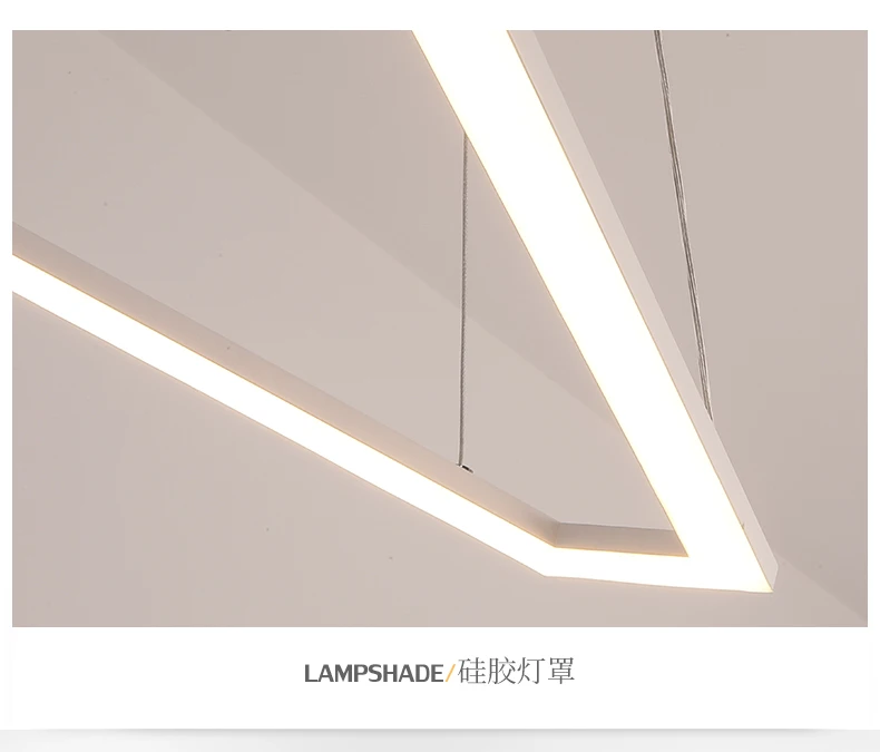Современная светодиодная люстра гостиная кухня для ресторана Lampadario triangolare подвесная люстра офисное кафе бар освещение