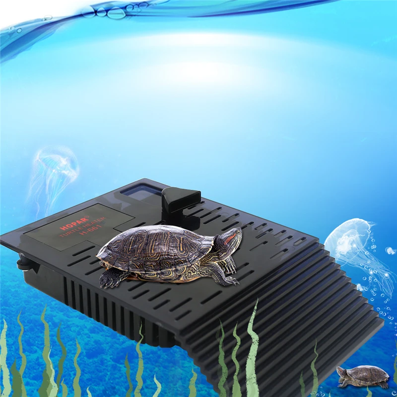 

LED Turtle Pier Dock Platform Shelf with Heater Temperature Control Crawler Sun Roof Terrace Island Climb Aquarium Station 50W