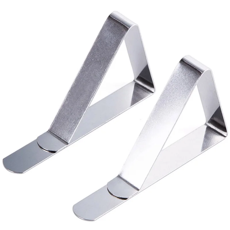 Adjustable Triangle Clip Tablecloth Holder Stainless Steel Party Tools  (4)