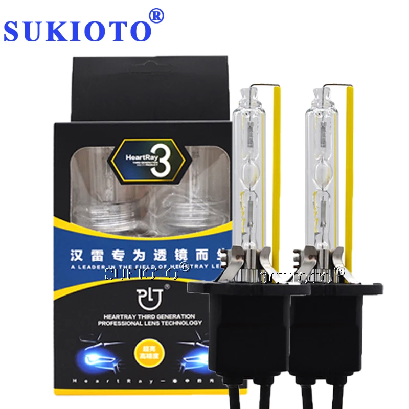 SUKIOTO Canbus HID Xenon Kit H7 H1 D2H hylux Ballast Kit 2A88 Heartray H11 D2H H3 9005 9006 4500K 5500K 6500K HID Projector Bulb (3)