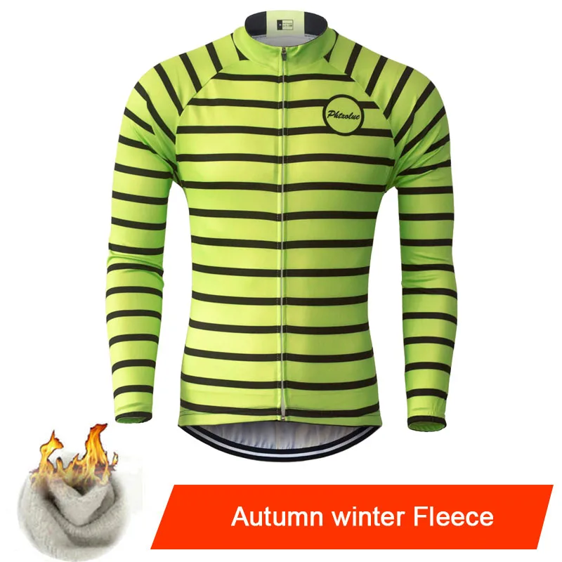 thumbnail image 1 of Phtxolue - Maillot de ciclismo térmico de forro polar para hombre, ropa cálida de manga larga para ciclismo de montaña profesional, para otoño e invierno, para primavera y verano, 1 of 5