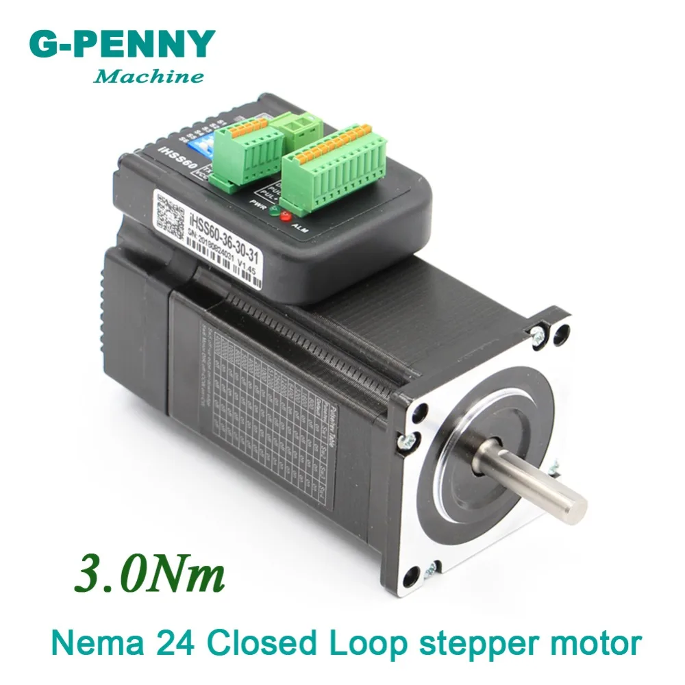 Новое поступление! Nema24 замкнутый цикл шаговый двигатель 3Nm 8 мм 428Oz-in Гибридный
