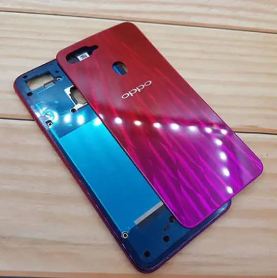 Для oppo a7x чехол с креплением на аккумуляторную и замена оправы рамки экрана для смартфона - Цвет: Красный