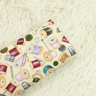 Najtaniej Pół jarda cienka bawełna tkanina z japońską igła nić drukuj handmade DIY usta złoty pakiet torba tkanina odzieżowa 100% bawełna