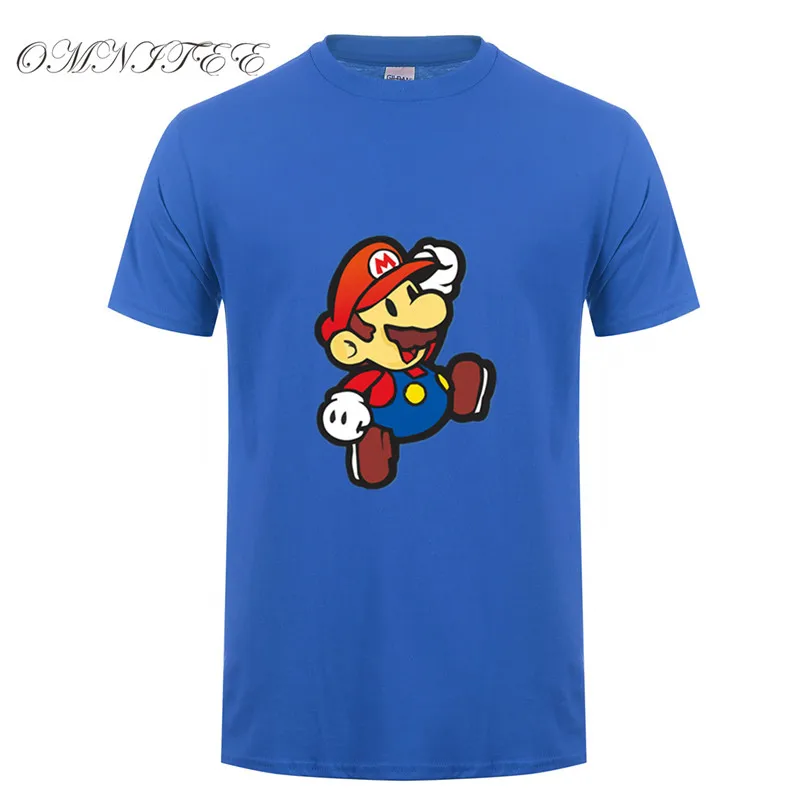 Super Mario T Shirt Men Summer Style Short Sleeve Cotton Super Mario