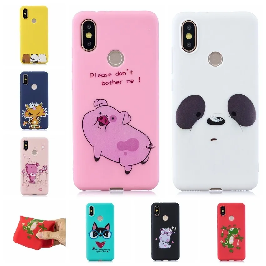 

Phone Case For Xiaomi A1 A2 5X 6X Redmi Note 4 5 6 7 Pro S2 F1 Go 5A 4X Animal Dog Cat Bear Pig Pattern Soft Silicon Back Cover