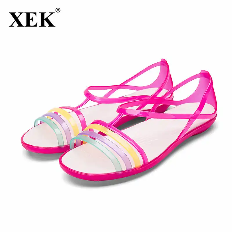 rainbow jelly shoes