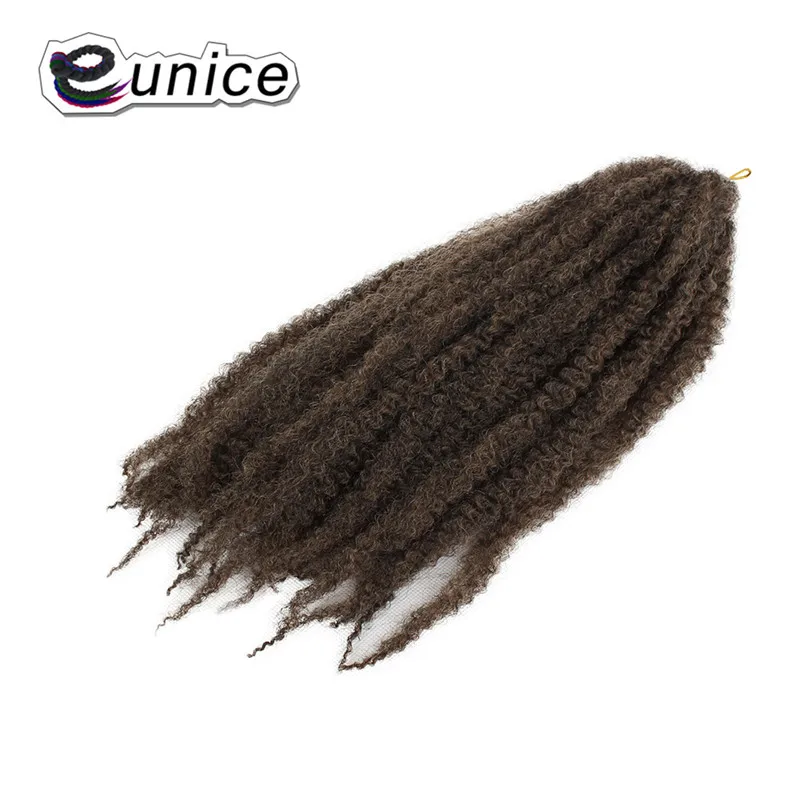 Eunice синтетические косички волос для Marley косички M1B/27/ошибка Омбре афро кудрявый крючком плетеные волосы 18 дюймов 30 прядей/шт