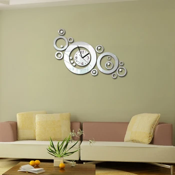 

2019 New 3d Diy Acrylic Wall Clock Quartz Watch Clocks Mirrorwall Reloj De Pared Horloge Vintage Large Decorative Living Room