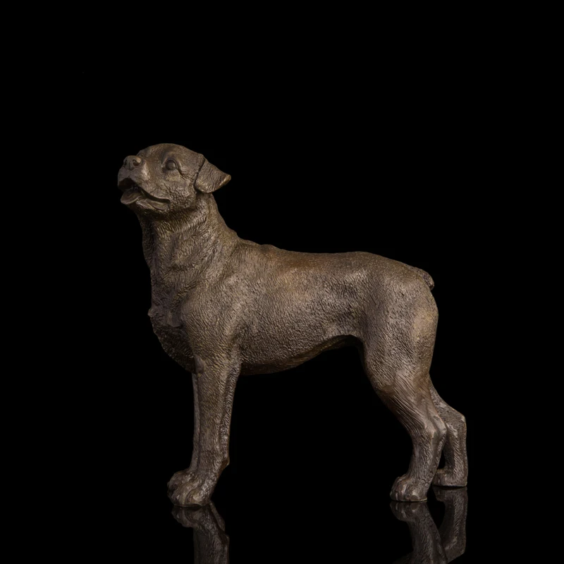 

Arts Crafts Copper 100% Real Bronze Modern Little Dog Statue Sculptures Lovely Puppy Figurine For Home Decoration Gifts