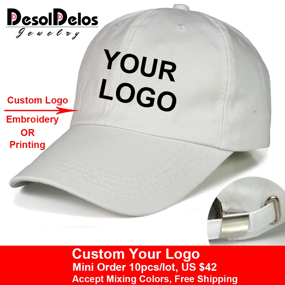

Baseball Cap Print Logo Custom Text Photo Embroidery Gorra Casual Solid Hats Pure Color Black Cap Snapback Caps For Men Women