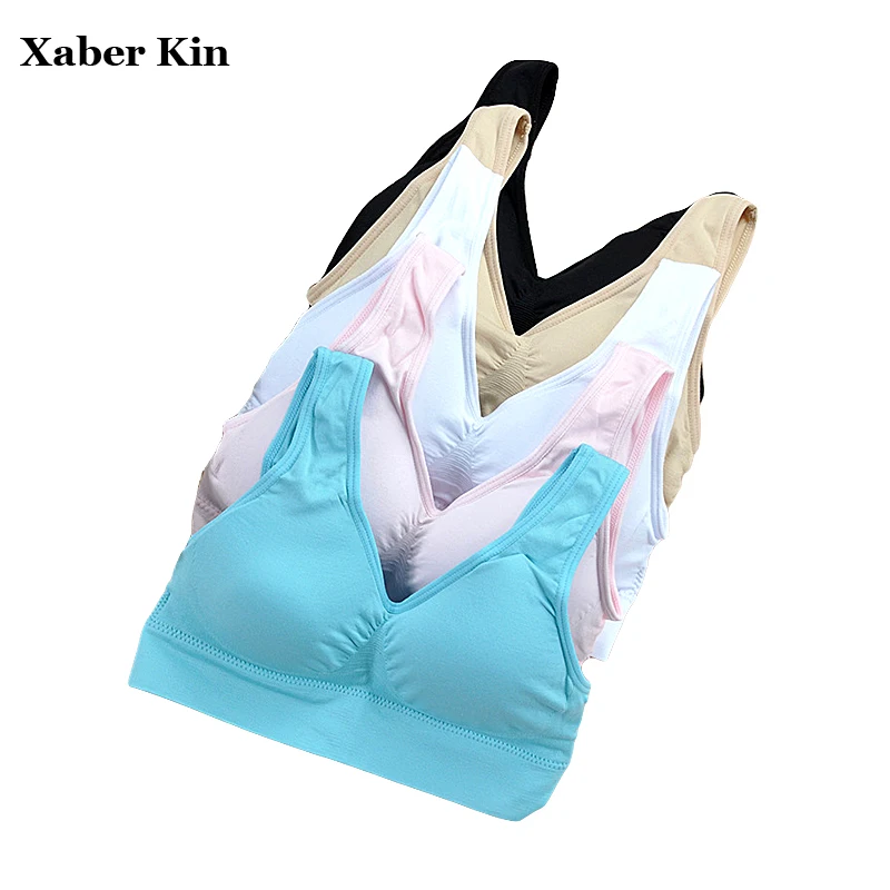 

Xaber Kin Women Padded Sports Bras Solid Duick Dry Fitness Sporting Fitness Bra Gym Women Breathable Sports Bra G25-CC972