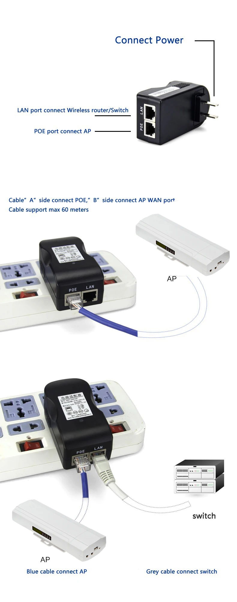 3 км 2,4 ГГц 300 Мбит/с Открытый CPE AP WiFi роутер беспроводной ретранслятор точка доступа Wi-Fi удлинитель умный PTP цифровой дисплей CPE мост