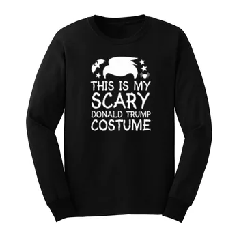 

Mens Scary Trump Costume Funny Casual Long Sleeve T-Shirts Men Tee