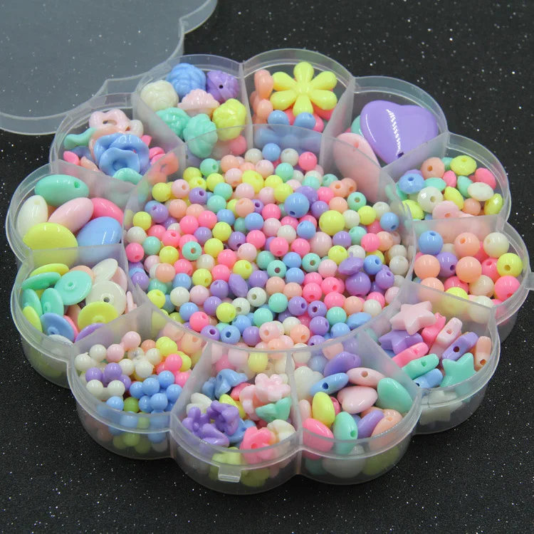 

2018 New Hot Sales Kids Beads Sets Jewelry Making Accessories Girl Baby Mix Loom Bands Box Toy