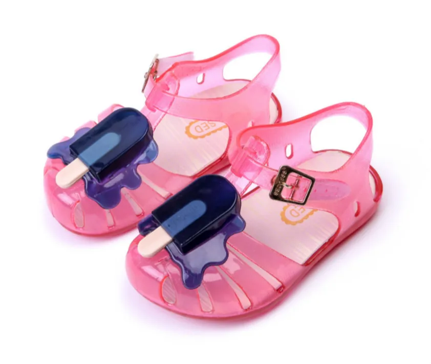 Детские Мини-сандалии Новые прозрачные сандалии для девочек детские ПВХ сандалии для мальчиков детская пляжная обувь Нескользящая обувь для малышей Size19-31 - Цвет: W56-pink