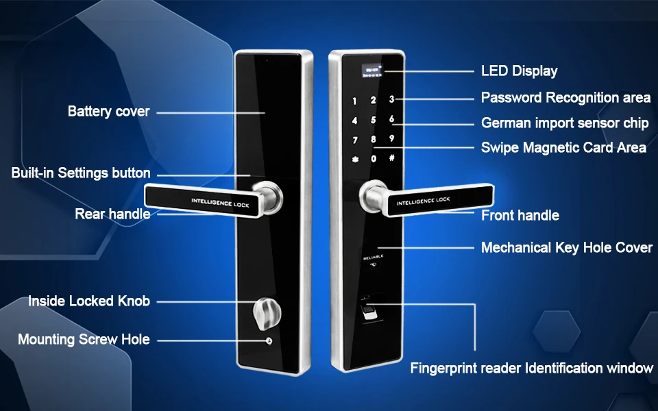 Eseye цифровой электронный замок двери безопасный умный дверной замок умный отпечаток пальца дверной замок с паролем и RFID разблокировка