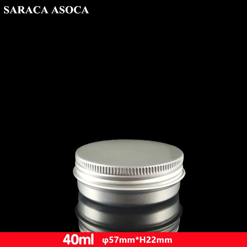 40ml Empty Refillable Aluminum Jars 40g Silver Metal Tin Cosmetic Containers Crafts 1.35oz Small Box 685PCS/LOT | Красота и здоровье