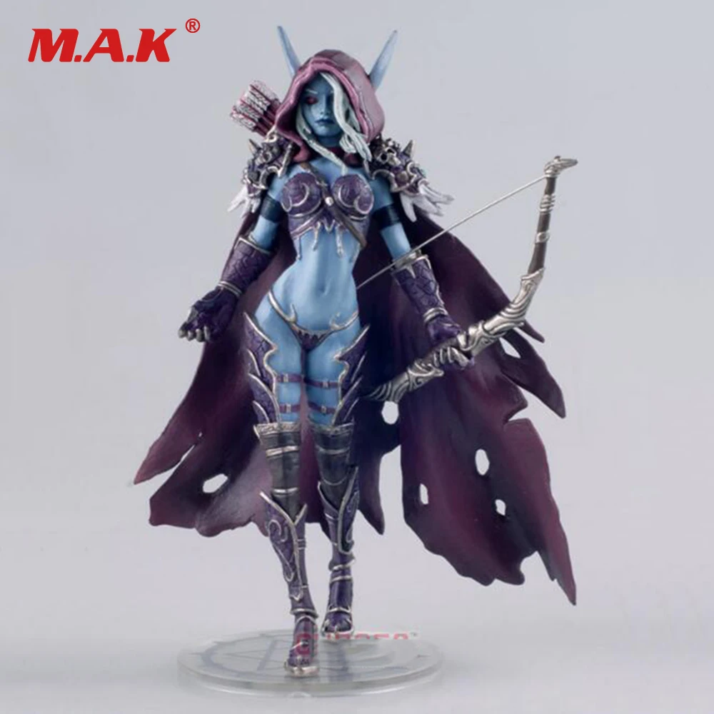 Tanie Zabawki prezent dla chłopców 17 CM WOW Sylvanas Windrunner łucznictwo królowa pcv Anime Action model figurki z podstawą dla dzieci urodziny