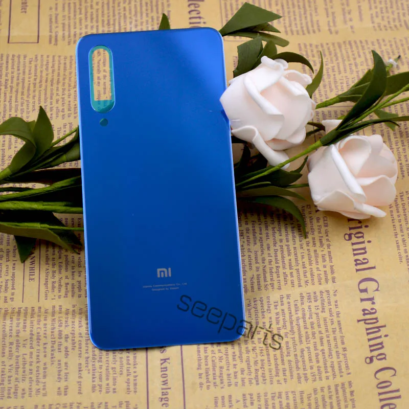 Для Xiaomi Mi 9 SE Задняя крышка батареи задняя дверь корпус стеклянная панель Замена