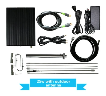

25w wireless fm transmitter with 1/4 wave GP aluminum antenna include 8 meters cable