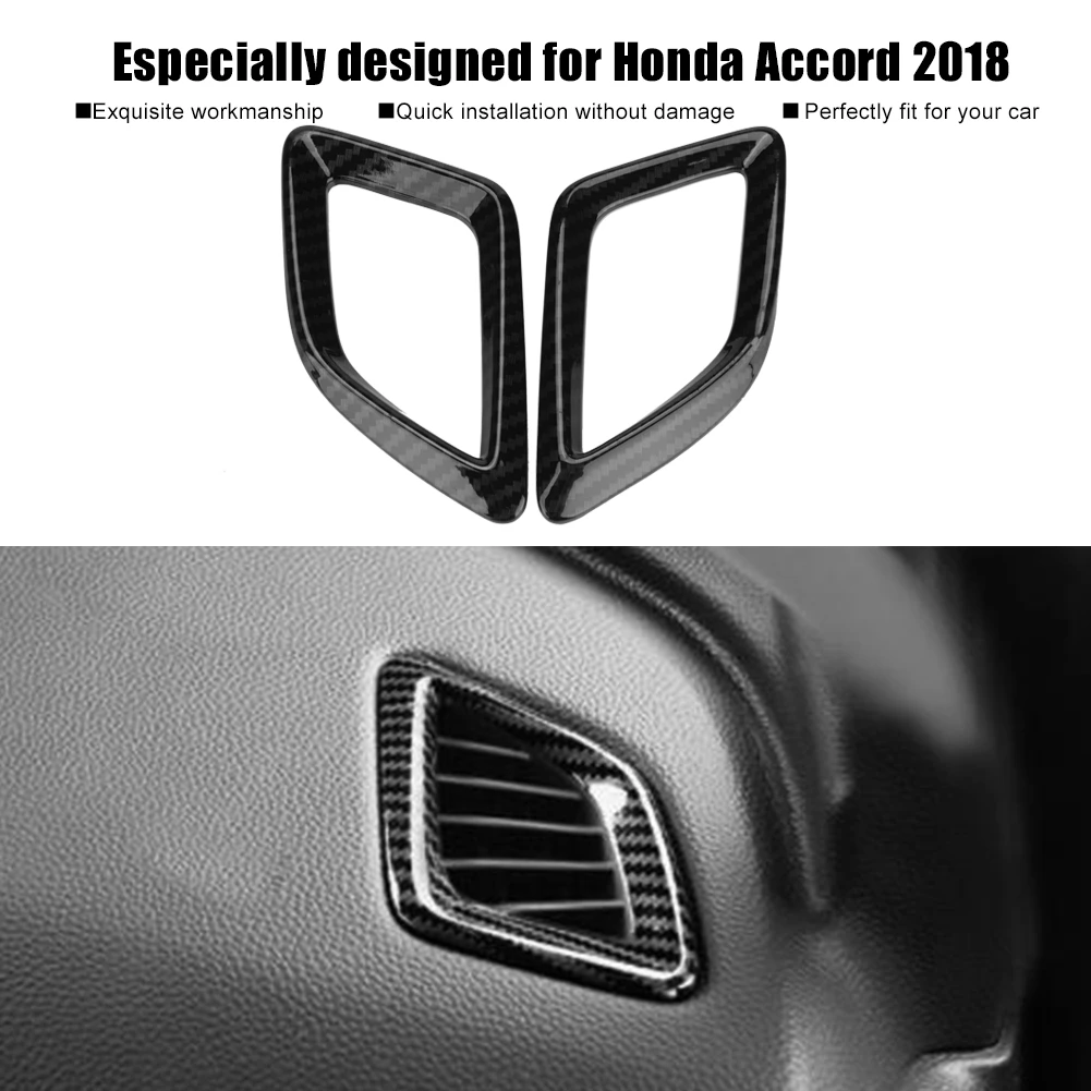 2018 For Honda Accord Carbon Fiber style Dashboard Air Vent Outlet Cover