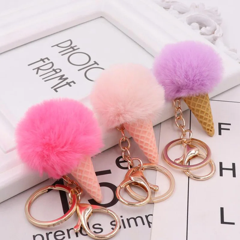 

20pcs/lot Baby Shower Party Favors Guest Giveaway Ice Cream Keychains Doll Personalized Gift Bag Decoration For Wedding Souvenir