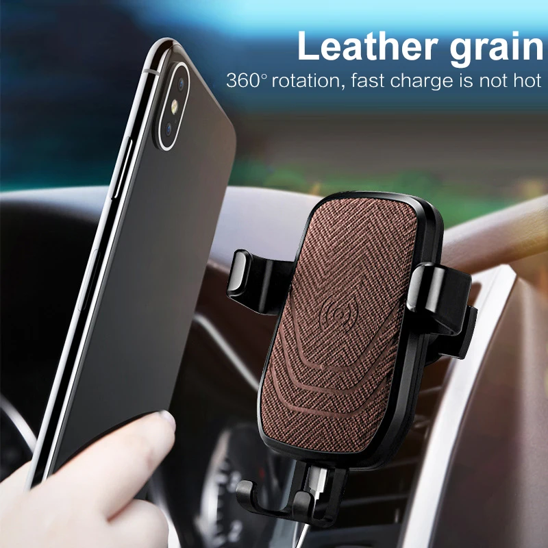 

10W Qi Car Wireless Charger for IPhone Xs X Xr 8 Plus Fast Wireless Charging for Huawei Mate 20 Rs P30 Car Phone Holder Station