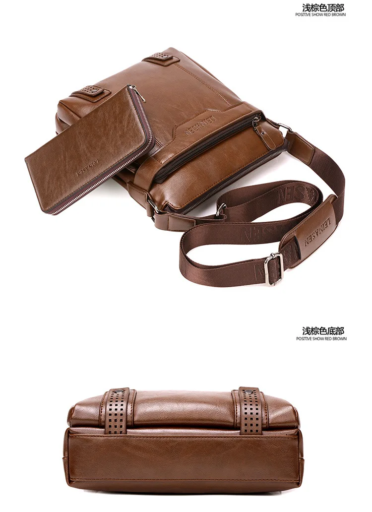 de Couro Do Vintage Saco Crossbody Bolsas Homens WBS505-2