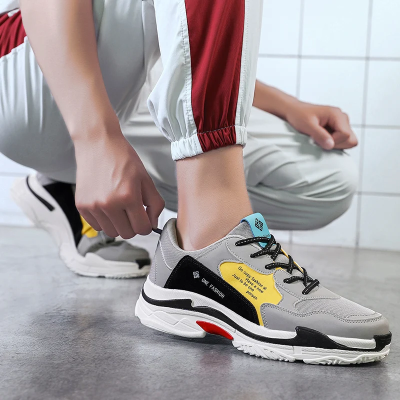 Теплые мужские кроссовки chaussure homme обувь на толстой подошве и платформе с пандой