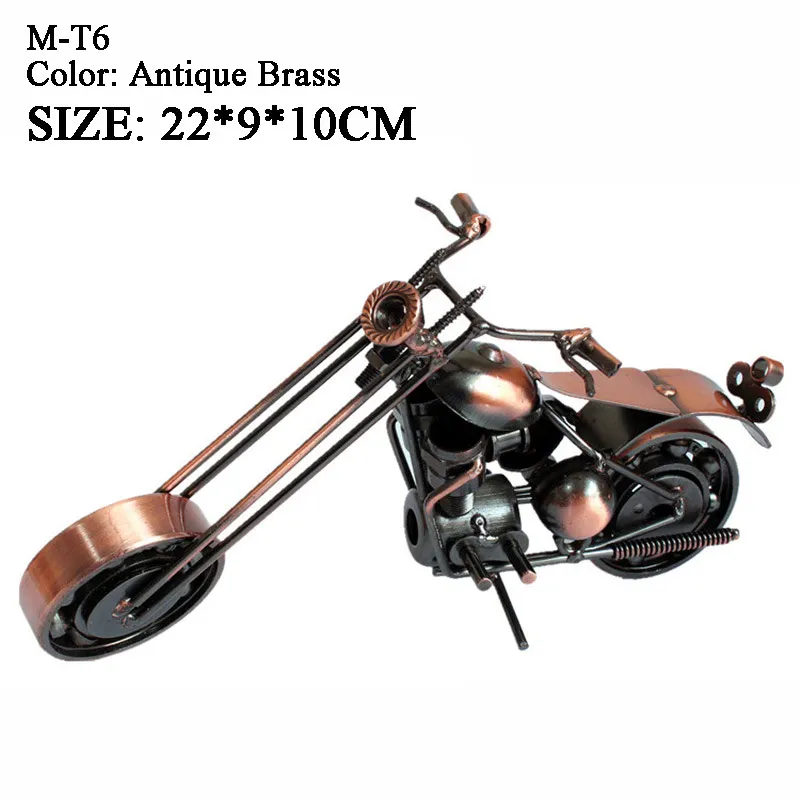 12 видов стилей ретро модель мотоцикла из железа винтажный мотоцикл Изысканная Металлическая Статуя для мальчика подарок/украшение офиса ремесло - Цвет: MT6