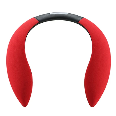 Hangrui новинка беспроводной Bluetooth шейный динамик FM AUX SD USB стерео многофункциональный портативный динамик наушники по Bluetooth - Цвет: red