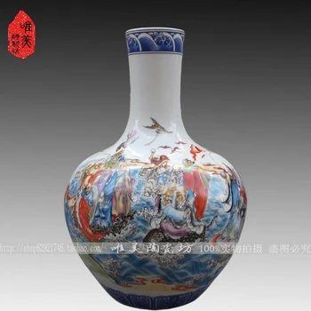 

Jingdezhen ceramic famille rose vase Large home decoration