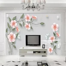 3D stereo plum blossom simple TV background wall professional production mural wallpaper wholesale custom poster photo wall 3D stereo plum blossom simple TV background wall professional production mural wallpaper wholesale custom poster photo wall