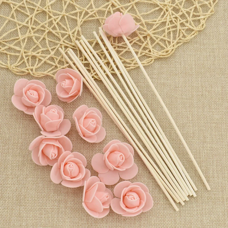 10pcs Colorful 3mm Rattan Artificial Flower Fragrance Diffuser Replacement Refill Stick Home Decor Supplies