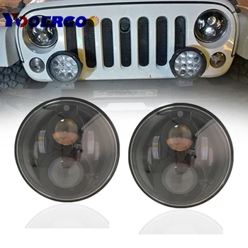 

2018 newest 7Inch Round LED Headlight 7" Projector Headlamp For Jeep Wrangler Hummer lada niva 4x4 Truck Suzuki Samurai