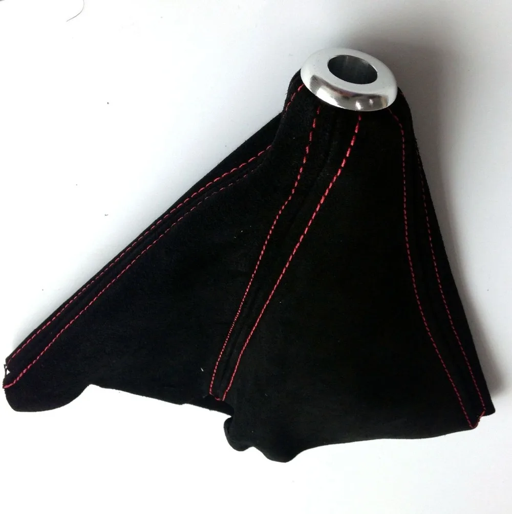 Manual Gear Shift Knob Boot Tuning Jdm Suede Black Cover For Civic/ Del Sol/Integra W/Red Stitch 8z1348 | Автомобили и мотоциклы