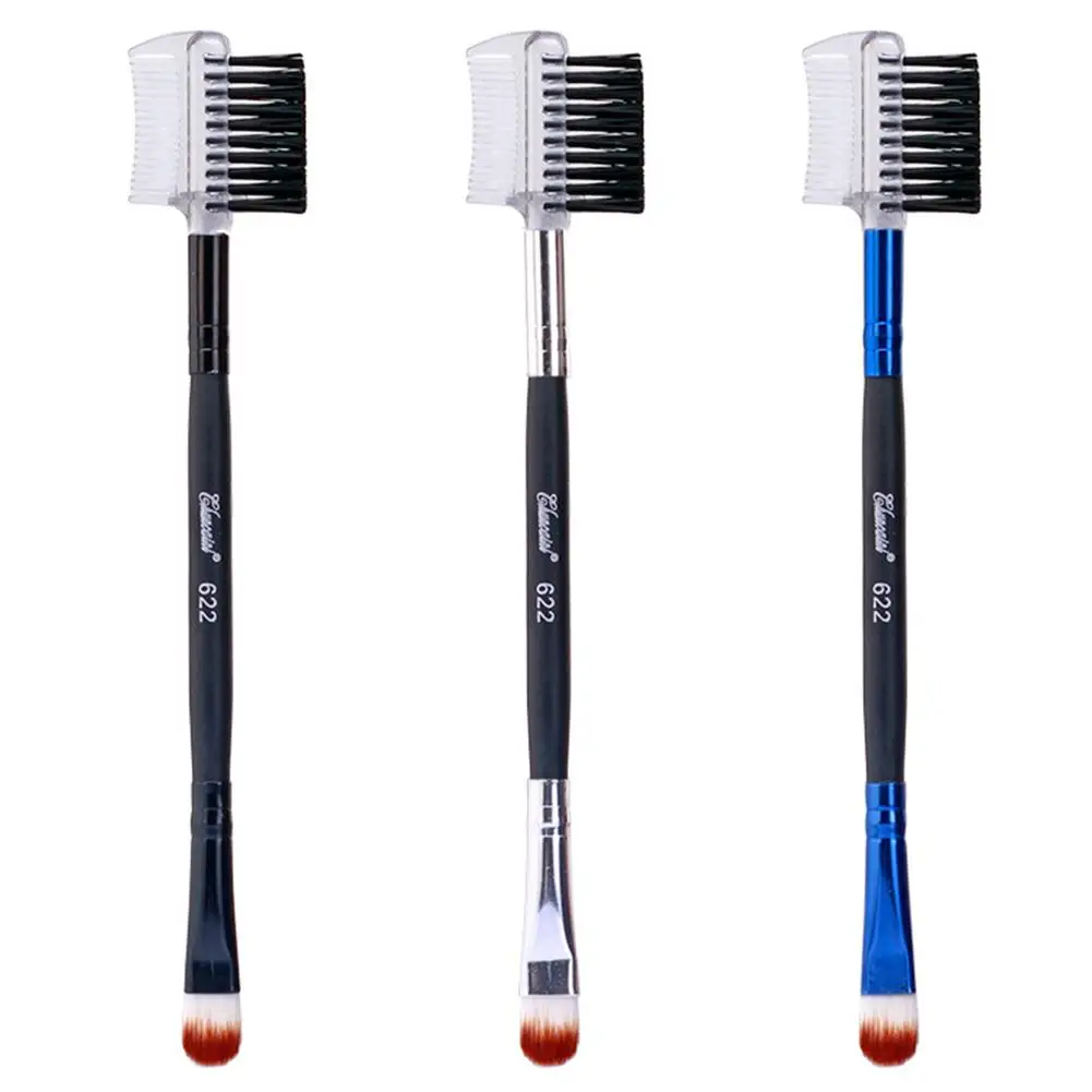 

Portable Women Double Headed Wooden Grafting Eyelash Eyebrow Brush Comb 14cm
