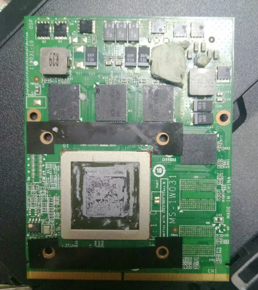

GT 555M GT555M MS-1W031 FOR MS-16F2 GT60 GX680R GX680R GT683R GT683DXR GT685R GT687R GX660DXR GDDR5 graphics Video VGA CARD