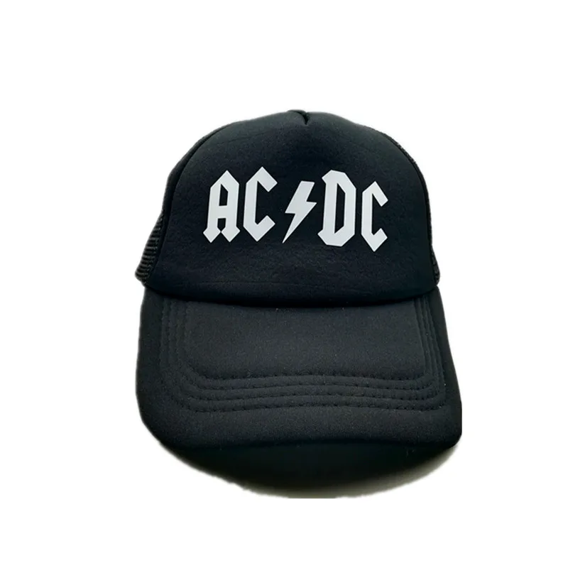 Men Women Cool Trucker Mesh Caps ACDC Band Rock Fans Cap AC/DC Rock ...
