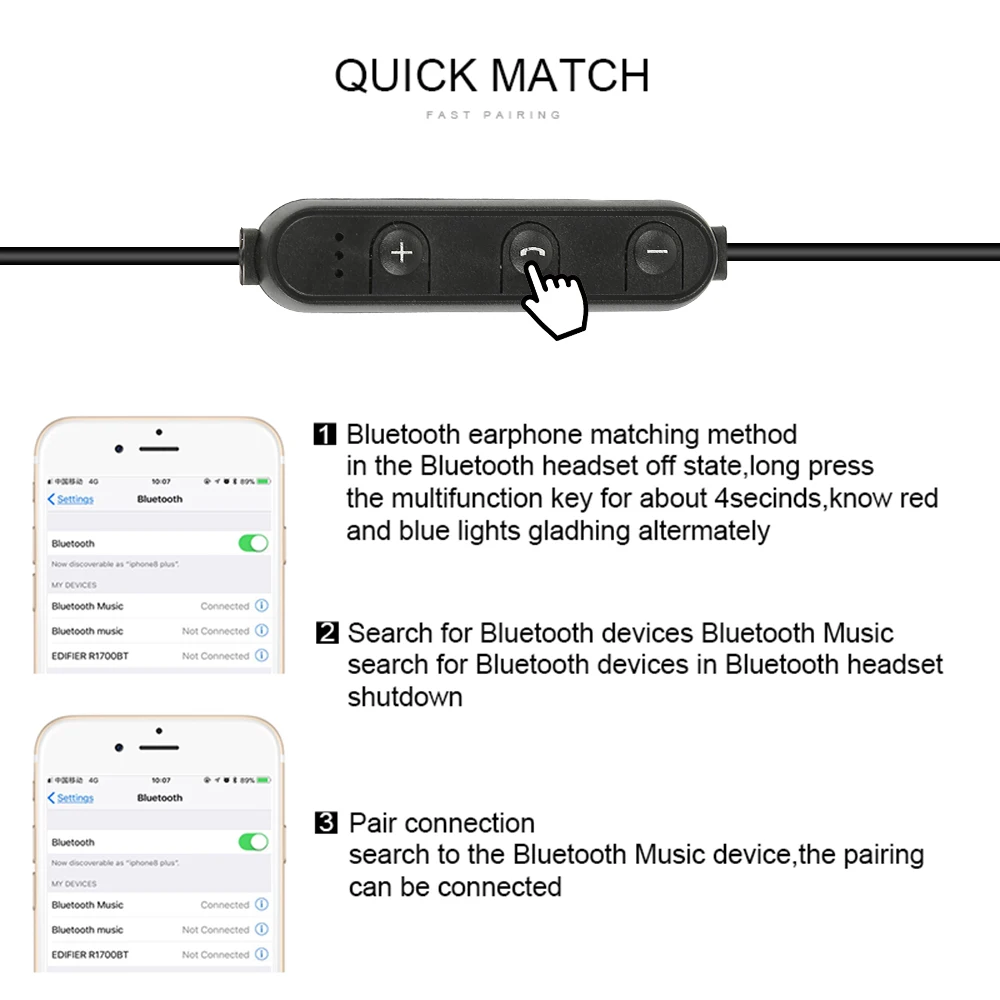 Bluetooth наушники беспроводные наушники магнитные наушники с микрофоном Стерео Auriculares Bluetooth наушники для телефона