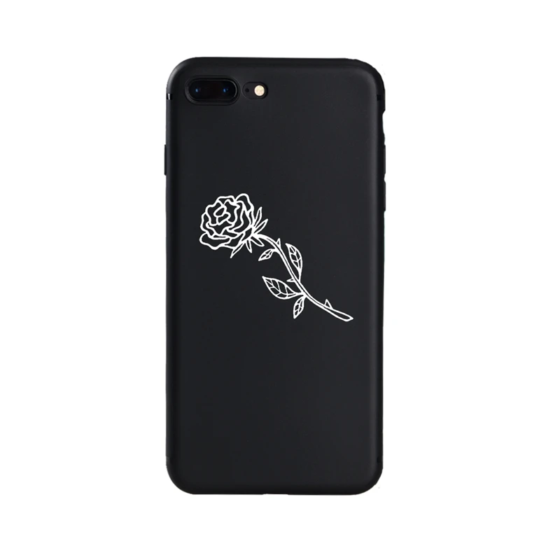 Художественный современный дизайн цветок Роза мягкий чехол для iPhone 6 6S Plus 7 8 Plus 5S SE X XS Max XR 11 Pro Max Funda Coque чехол - Цвет: B Soft WhiteRose