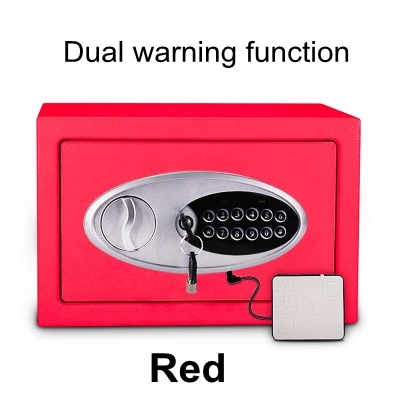 31x20x20 см семейная офисная стальная стена маленькая мини одна дверь Домашний Электронный замок Strongarmer Сейф Противоугонный чехол - Цвет: red