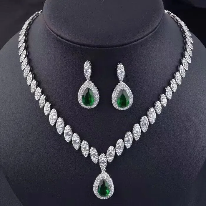 

Designer Fashion Copper Jewelry 3A Cubic Zirconia Party Set