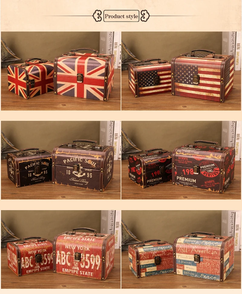 Американский ретро британский стиль флаг модель шкатулка для хранения коробки орнамент креативный кожаный для хранения мелочей отделка маленькая коробка