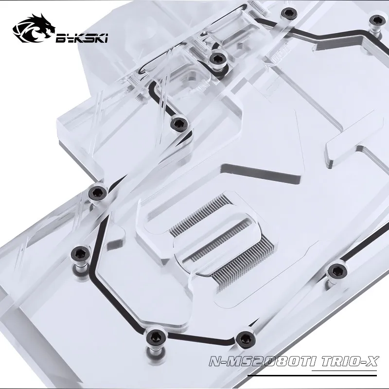 Bykski Water Block use for MSI RTX2080TI GAMING X TRIO (V371-026R) / Full Cover Copper Radiator Blo