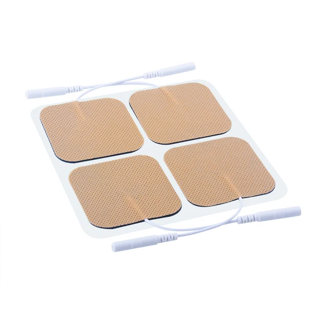 10 Pairs High Quality Brown Electrodes Pads With Plug Hole 2.0mm For TENS/EMS Digital Therapy Machine Size 5*5cm 2